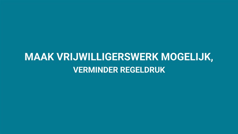 Bericht Vereniging NOV ziet noodzaak en kans tot regeldrukvermindering voor vrijwilligers bekijken